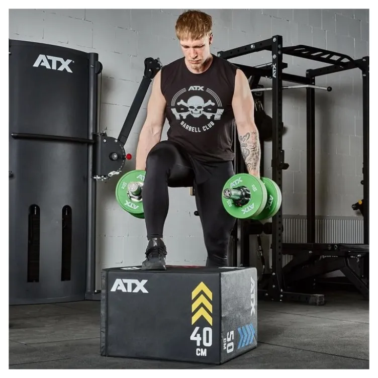 Jump Box de cross-training en bois et en mousse ATX 3 en 1 : 40 x 50 x 60 cm