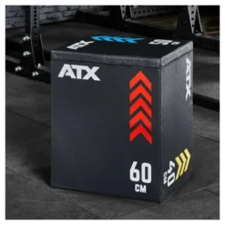 Jump Box de cross-training en bois et en mousse ATX 3 en 1 : 40 x 50 x 60 cm
