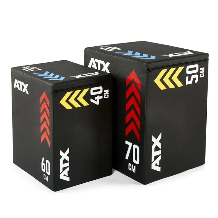 Jump Box de cross-training en bois et en mousse ATX 3 en 1 : 40 x 50 x 60 cm
