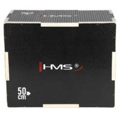Jump box de plyométrie de qualité professionnelle en bois renforcé noir - 50 x 40 x 30 mm