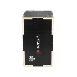 Jump box de plyométrie de qualité professionnelle en bois renforcé noir - 50 x 40 x 30 mm