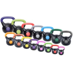Kettlebell de cross-training 1 kg à 20 kg résistant à l'usure en plastique et fonte