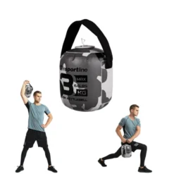Kettlebell 3 kg à 8 kg avec remplissage à eau avec poignée en néoprène pour l'Hyrox et le crossfit
