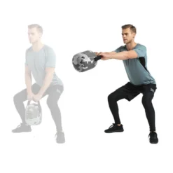 Kettlebell 3 kg à 8 kg avec remplissage à eau avec poignée en néoprène pour l'Hyrox et le crossfit