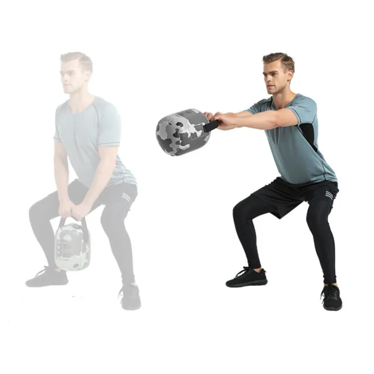 Kettlebell 3 kg à 8 kg avec remplissage à eau avec poignée en néoprène pour l'Hyrox et le crossfit