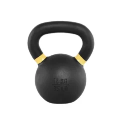 Kettlebells ATX en fonte de 8 à 48 kg avec logo gravé et code couleur pour entraînements sportifs