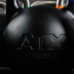 Kettlebells de compétition ATX de 8 à 48 kg avec code couleur et poignée de précision 34 mm