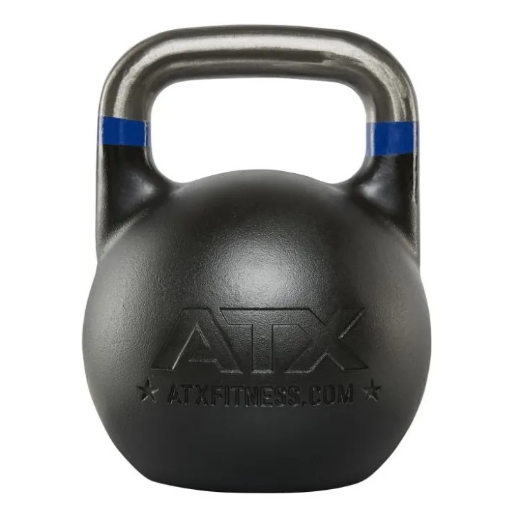 Kettlebells de compétition ATX de 8 à 48 kg avec code couleur et poignée de précision 34 mm