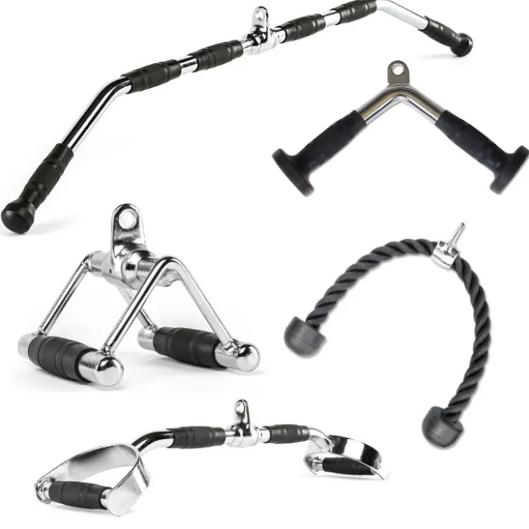 Kit complet 5 accessoires de tirage (poignées, barres et cordes)