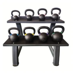 Kit complet de kettlebells - Support de rangement avec 8 poids russes de 4 à 24 kg - SK24 Titanium Strength