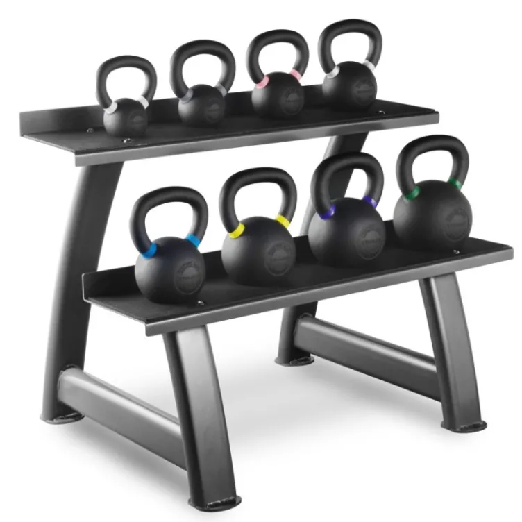 Kit complet de kettlebells - Support de rangement avec 8 poids russes de 4 à 24 kg - SK24 Titanium Strength