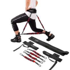 Kit complet de sangles de résistance pour taille et chevilles - exercices du bas de corps