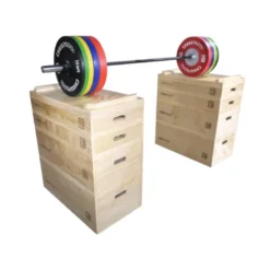Kit de jerk block empilable en bois pour sport de force