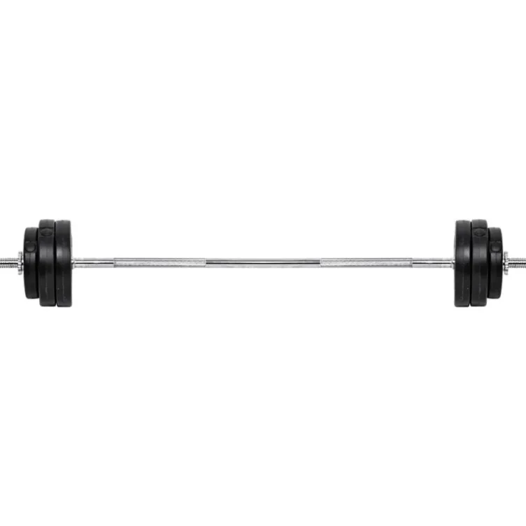 Kit de musculation barre standard et paire d'haltères courts réglables de 3 à 50kg