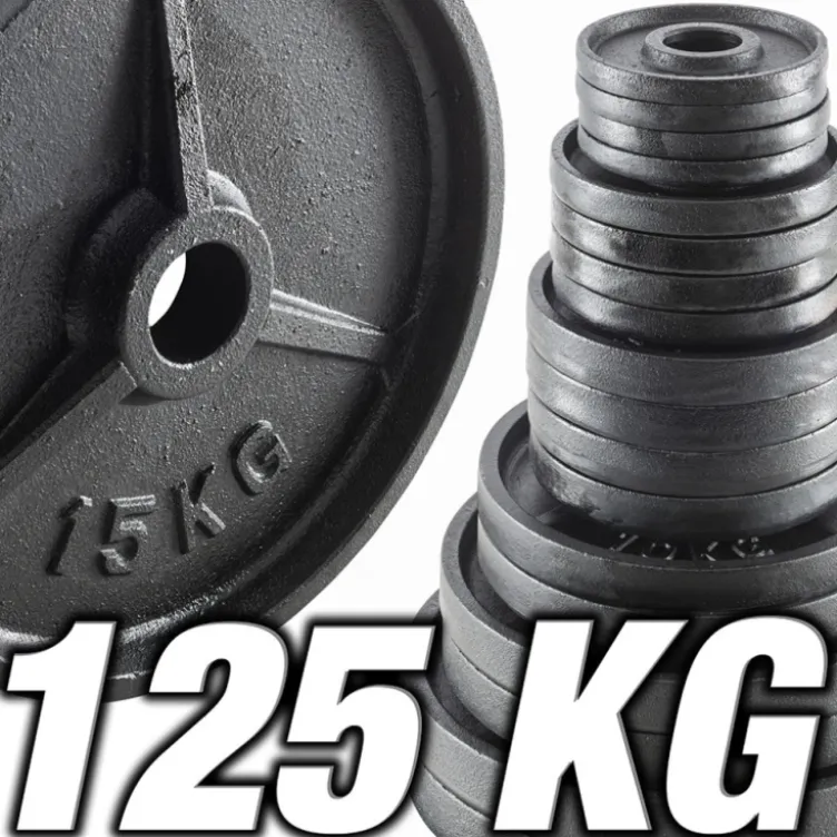 Kit de poids olympiques de musculation ATX en fonte pour home-gym et salles 125 kg