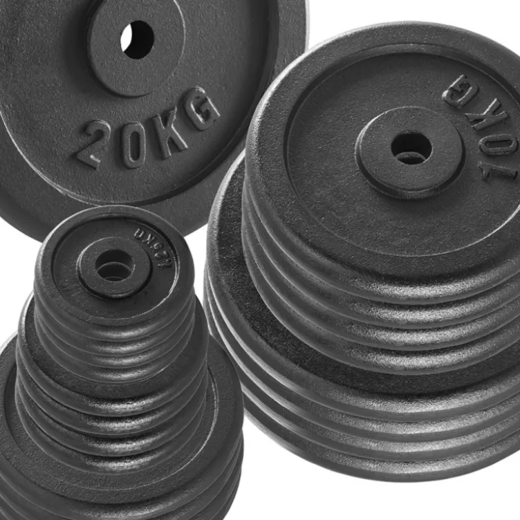 Kit de poids standards coulés en fonte 100 kg économique