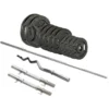 Kit de 3 x barres standards et poids de musculation 25 kg BASIC