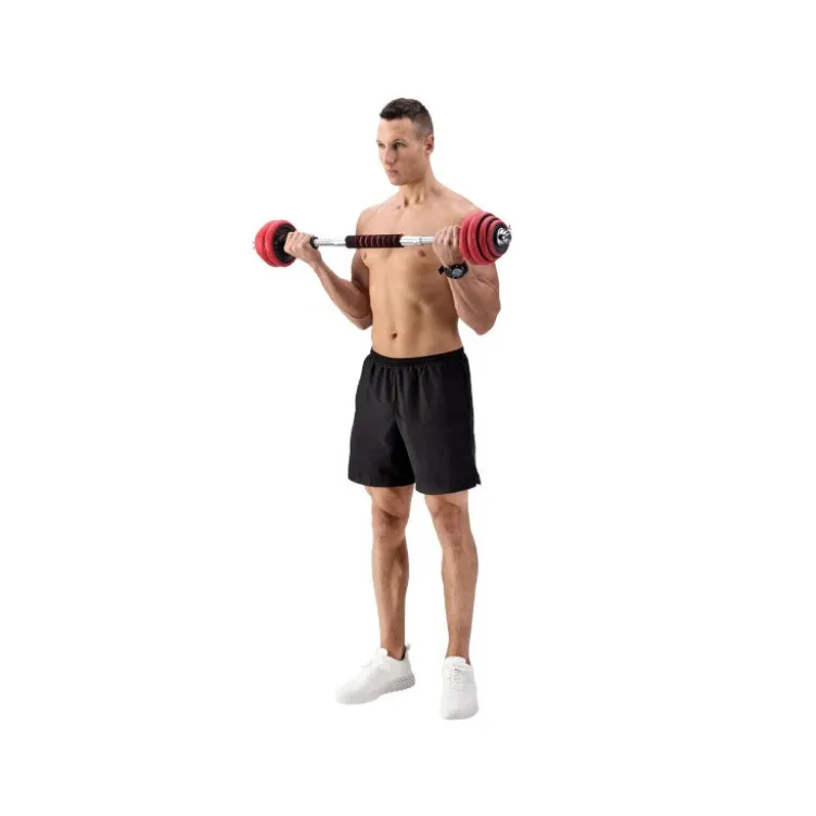 Kit d'haltères avec vis et barre de liaison pour homegym - 20 ou 30 kg
