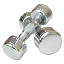Kit d'haltères chromés ATX de 1 à 10 kg avec colonne de rangement pour 10 paires d'haltères