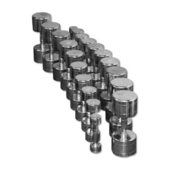 Kit d'haltères chromés ATX de 1 à 10 kg avec colonne de rangement pour 10 paires d'haltères