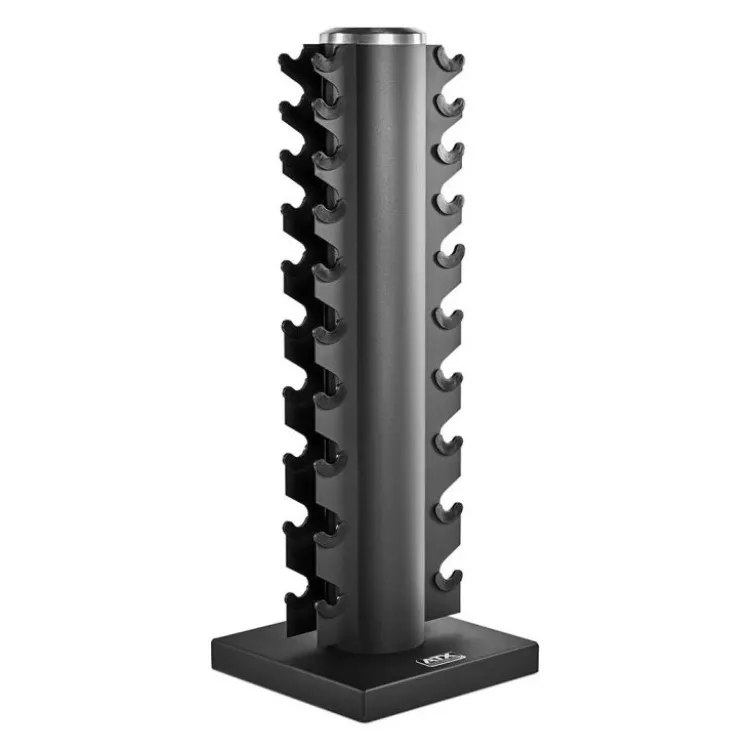 Kit d'haltères chromés 1 à 10 kg avec colonne de rangement pour 10 paires d'haltères - ATX
