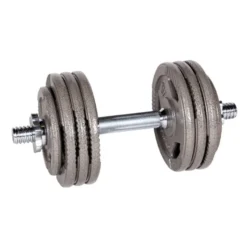 Kit d'haltères complet 2 x 20 kg avec barres courtes et plaques de poids standard