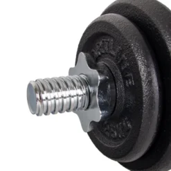 Kit d'haltères de musculation réglables 5 à 10 kg avec colliers de serrage
