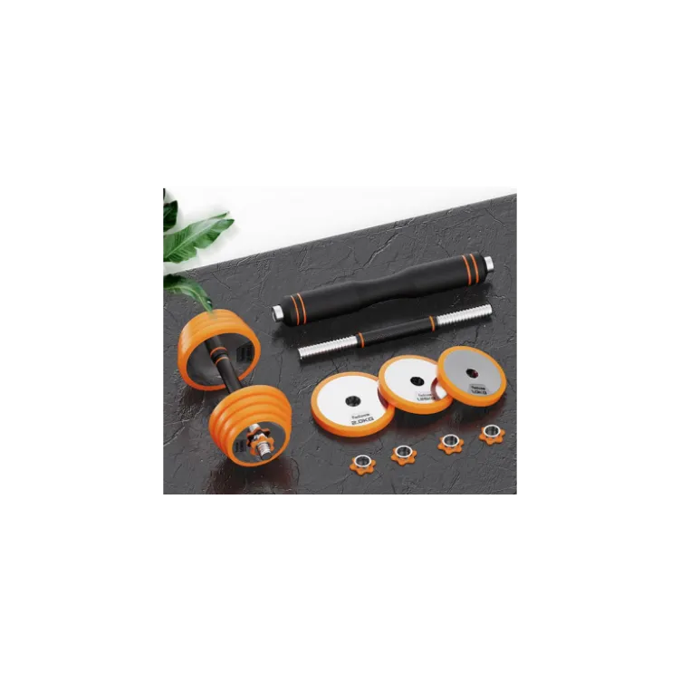 Kit d'haltères 20 kg facile d'utilisation avec étui de transport - 8 plaques de poids
