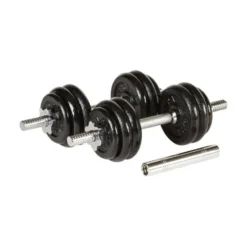 Kit haltères courtes 2 en 1 / barre droite 30 kg