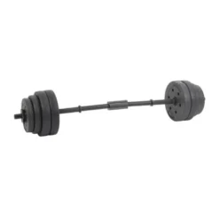 Kit haltères courtes 30 kg / barre droite 2 en 1