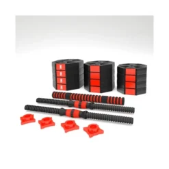 Kit haltères et disques de poids 20 kg complet pour entraînement en Home-gym