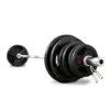 Kit poids de musculation et barre olympique de 220 cm professionnelle pour entraînement home gym - Pack 80 kg