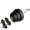 Kit spécial Homegym barre de curl EZ paire d'haltères courtes et 35 kg disques de poids