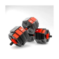 Kit spécial home-gym haltères 30 kg avec 2 barres courtes + barre de connexion