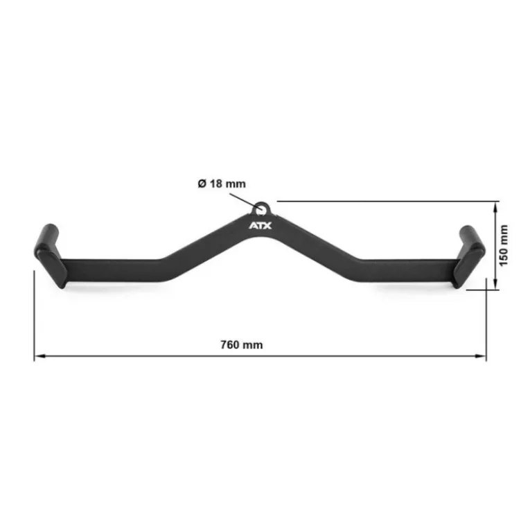 Lat Foam Grip - Poignée de tirage large ergonomique 75 cm à prise interne