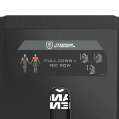 Lat Pulldown Machine Fonction Mid Rowet High Row à charge guidée 125 kg pour le dos Titanium Strength Black Series RX BSRX-S65