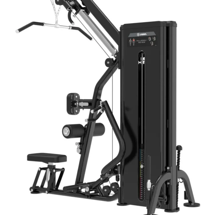 Lat Pulldown Machine Fonction Mid Rowet High Row à charge guidée 125 kg pour le dos Titanium Strength Black Series RX BSRX-S65