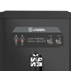 Leg Press professionnelle combo Hack Squat à charge guidée 140 kg BSRX-S48 - Titanium Strength Black Series RX