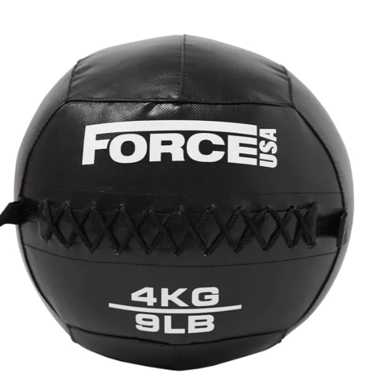 Élite Wall ball de 4 à 12 kg FORCE USA avec revêtement en vinyle souple - Coutures renforcées pour le crossfit et l'Hyrox
