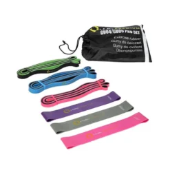 Lot de 6 bandes élastiques dont 3 courtes / 3 longues pour training de fitness et de musculation