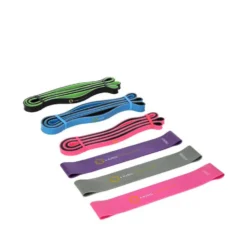 Lot de 6 bandes élastiques dont 3 courtes / 3 longues pour training de fitness et de musculation