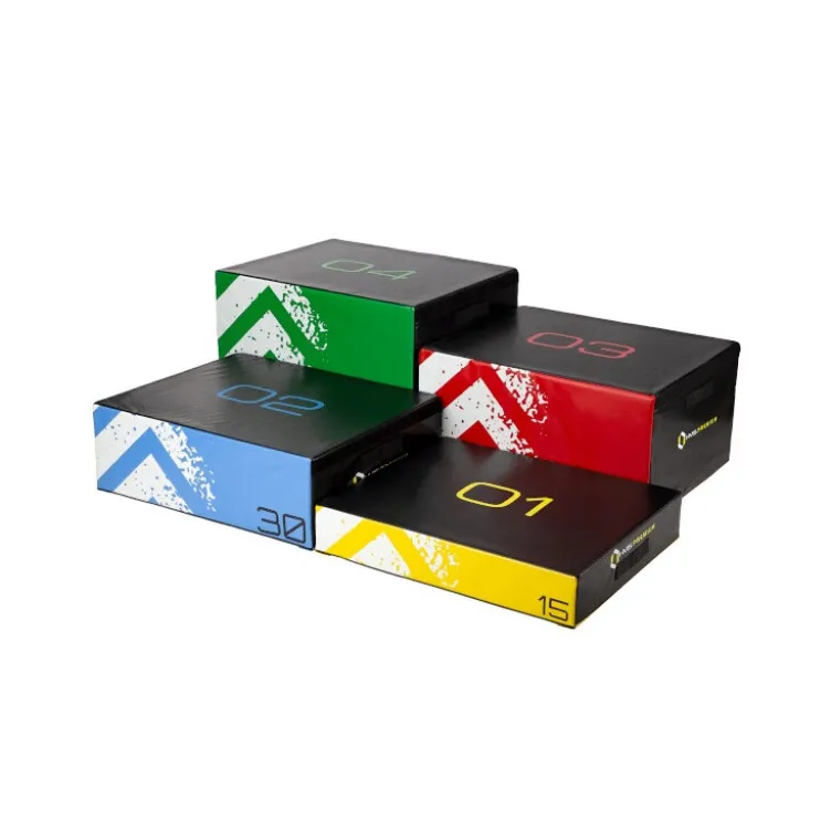 Lot de Plyo box en mousse 4 hauteurs pour séances de crossfit et préparation Hyrox