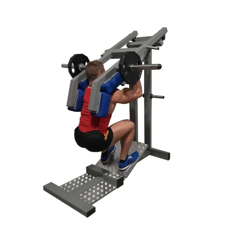 Machine Calf squat professionnelle avec coussins de renfort - Equipement à charge libre pour cuisses et mollets