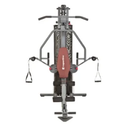 Machine de fitness et musculation à domicile multi-poste avec colonne de poids 91 kg et poulie haute / basse