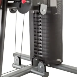 Machine de fitness et musculation à domicile multi-poste avec colonne de poids 91 kg et poulie haute / basse