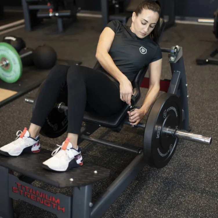 Machine Deluxe hip thrust PRO Titanium Strength à capacité de charge 360 kg avec harnais rembourré - DHP360
