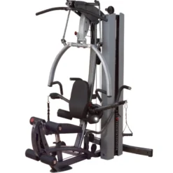 Machine de musculation home-gym multi-poste avec bras convergents et colonne de poids 95 kg