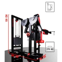 Machine de musculation à épaules avec colonne de poids de 112.5 kg pour salle d'entraînement
