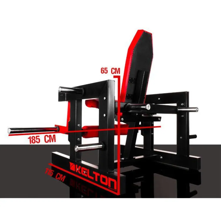 Machine de musculation pour quadriceps et mollets à charges libres pour espaces sportifs publics