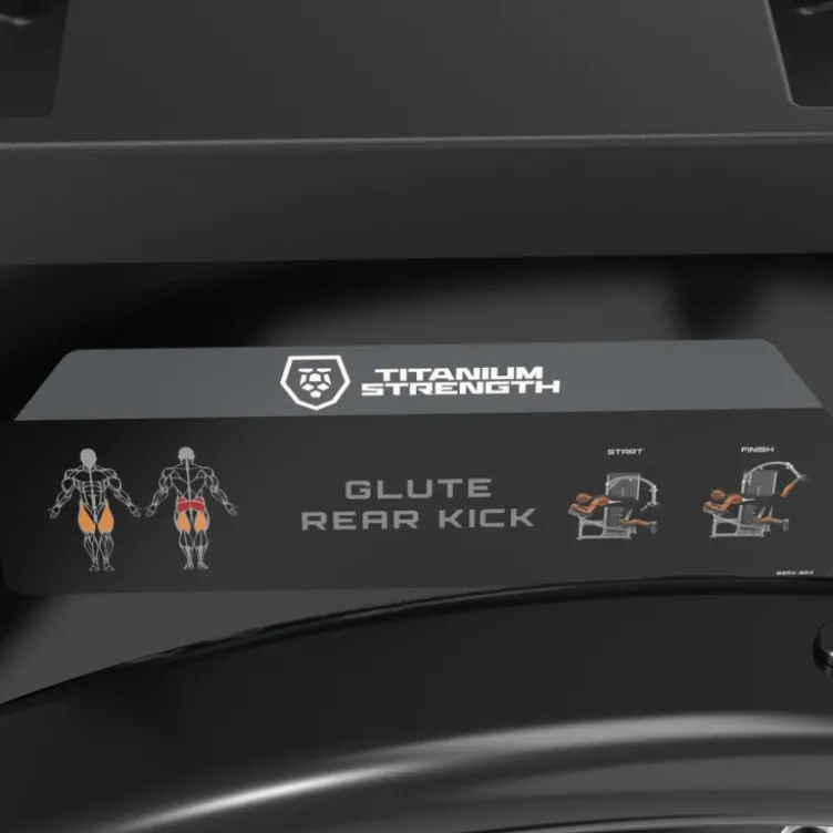 Machine Glute Rear Kick Black Series RX Titanium Strength pour l'entraînement des fessiers - BSRX-S64